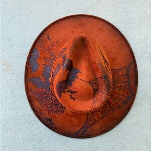 Orange and Black Halloween Themed Hat